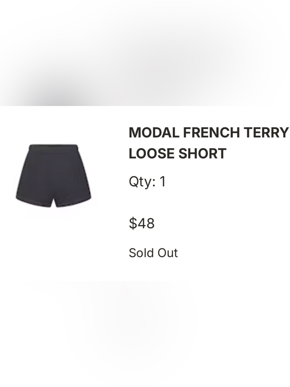 SKIMS Modal French Terry Loose Shorts - Black
